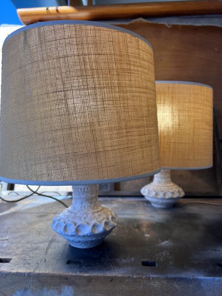 Matching 1960s Small Ceramic Table Lamps