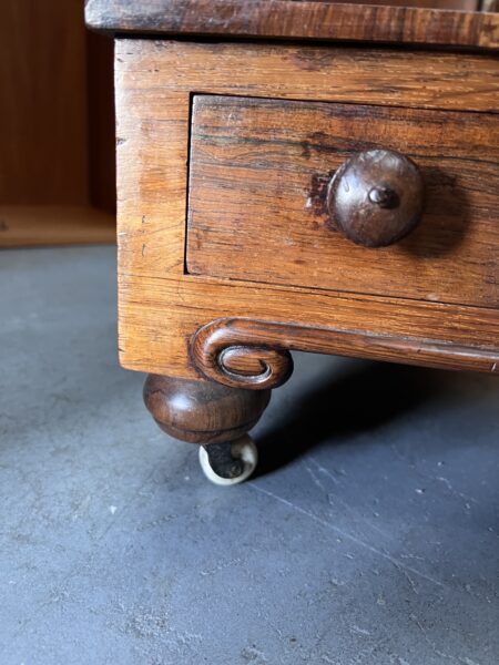 Antique Victorian Quality Figured Walnut Canterbury Paperack 