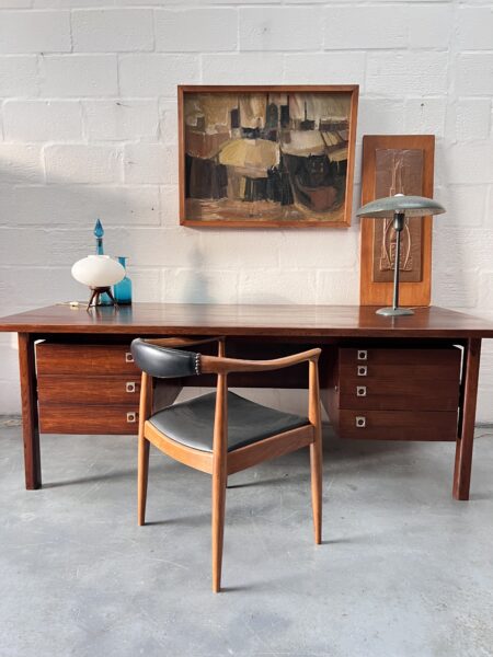 1960s Danish Rosewood Executive Office Desk by Arne Vodder for Sibast