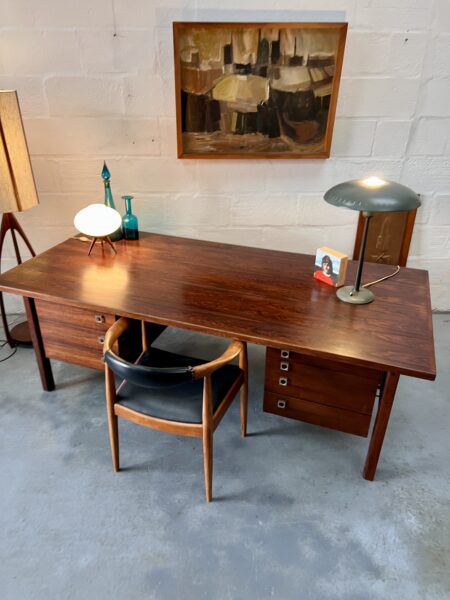 1960s Danish Rosewood Executive Office Desk by Arne Vodder for Sibast