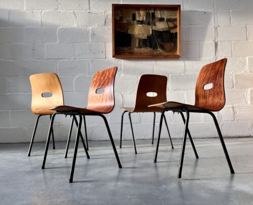 4 x  Q Stak Chairs Designed by Robin Day, 1954