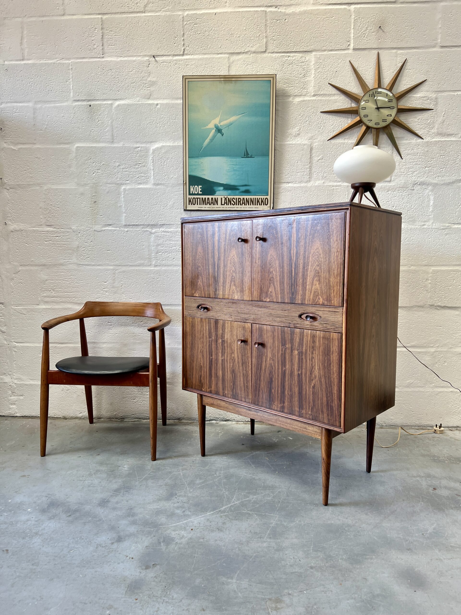 Robert Heritage for Archie Shine Rosewood Cocktail Cabinet ‘Hamilton Range’ 1960s