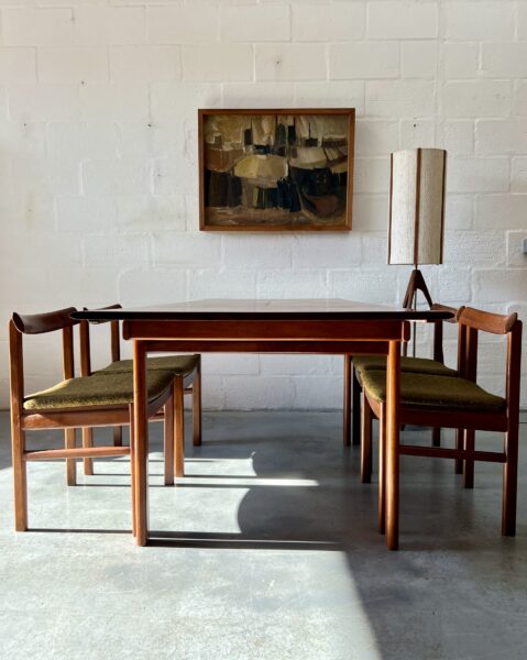 Mid Century Dining Table & 4 Chairs by White & Newton