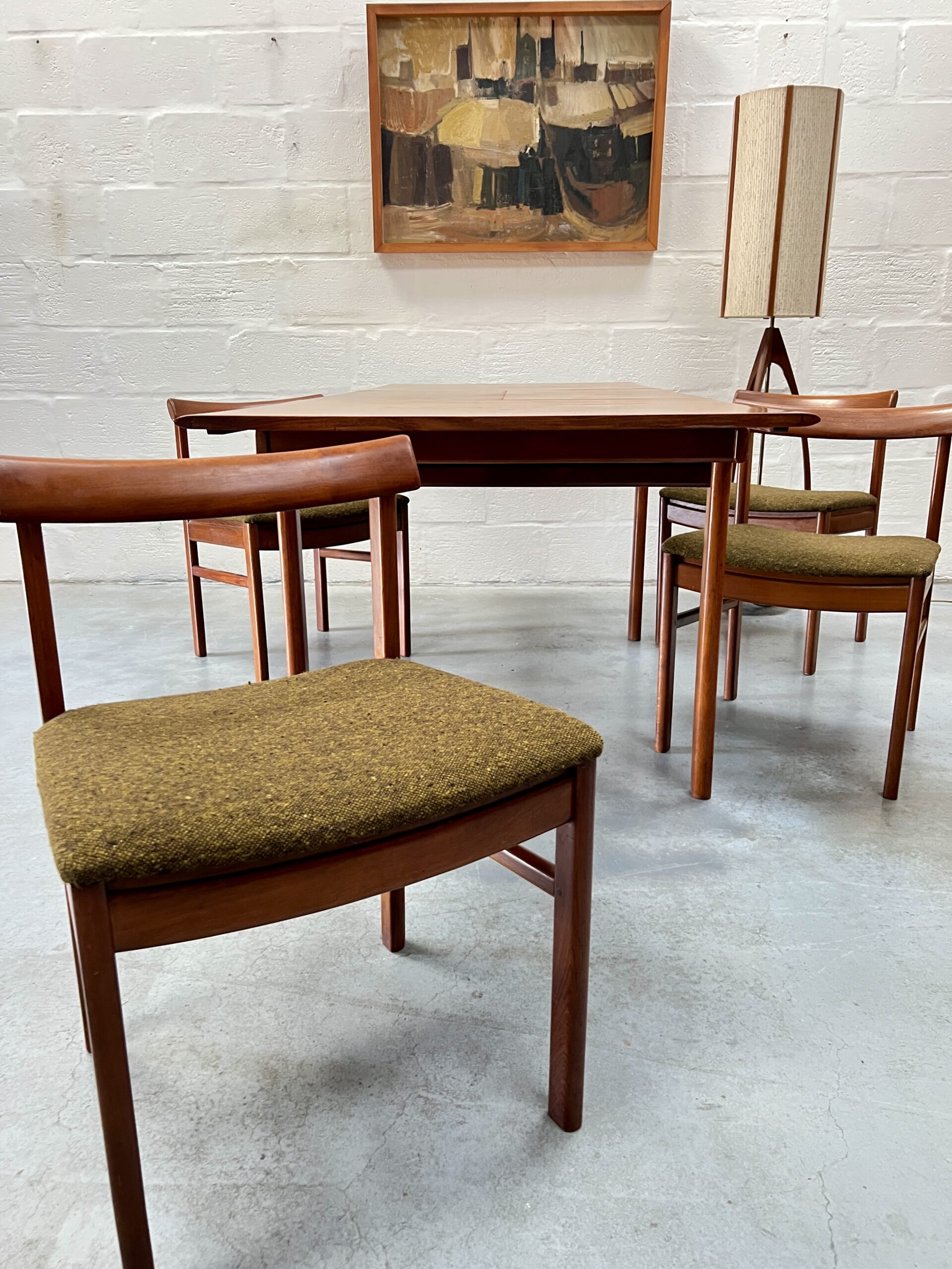 Mid Century Dining Table & 4 Chairs by White & Newton