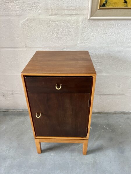 1950s Stag Duet Bedside Cabinet and Chest of Drawers