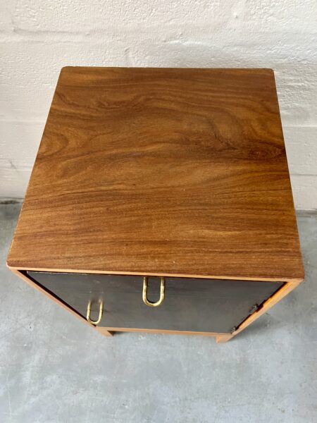 1950s Stag Duet Bedside Cabinet and Chest of Drawers