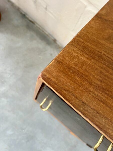 1950s Stag Duet Bedside Cabinet and Chest of Drawers
