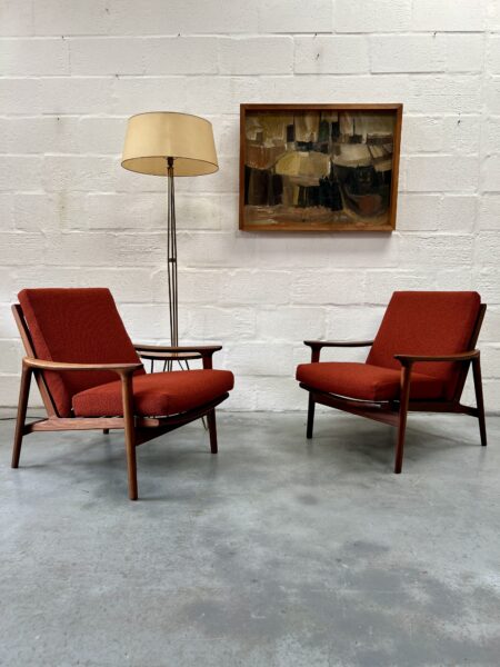 1960s Guy Rogers 'New Yorker' 3 Piece Suite, Newly Upholstered