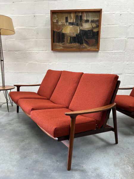 1960s Guy Rogers 'New Yorker' 3 Piece Suite, Newly Upholstered