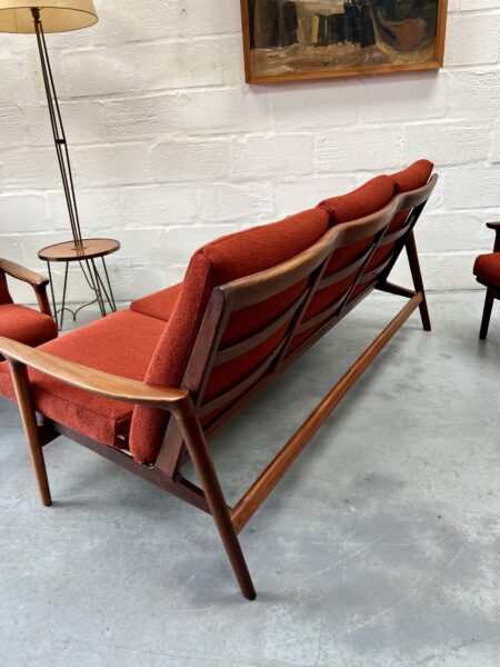 1960s Guy Rogers 'New Yorker' 3 Piece Suite, Newly Upholstered