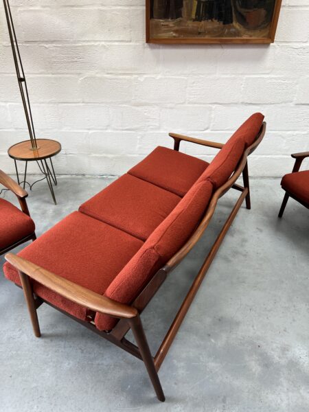 1960s Guy Rogers 'New Yorker' 3 Piece Suite, Newly Upholstered