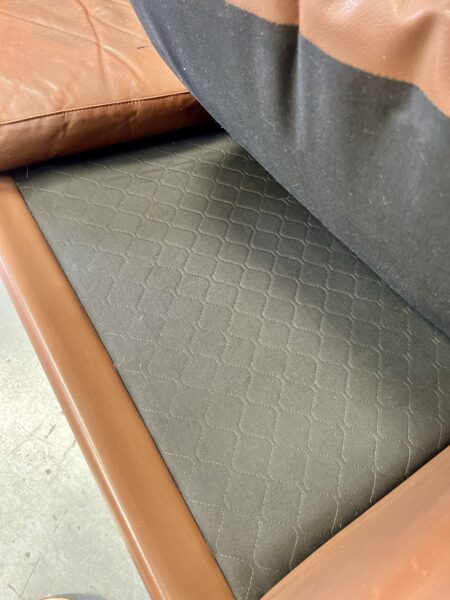 Vintage Two Seater Faux Leather Sofa in The Manner of Bramin