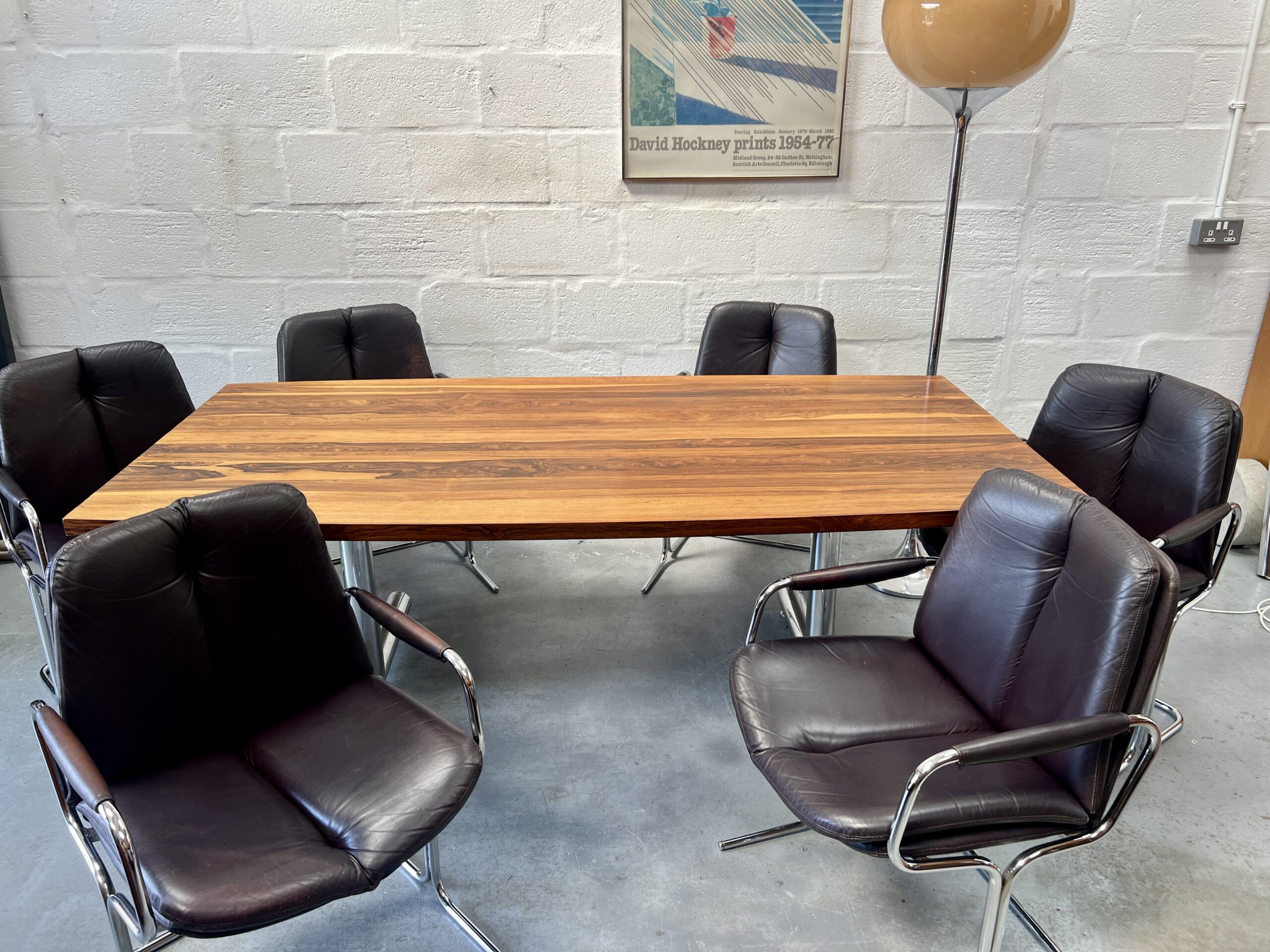Vintage 1970s Pieff Eleganza Dining Table and 6 Chairs 