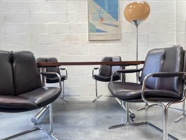 Vintage 1970s Pieff Eleganza Dining Table and 6 Chairs