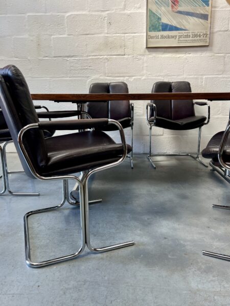 Vintage 1970s Pieff Eleganza Dining Table and 6 Chairs 
