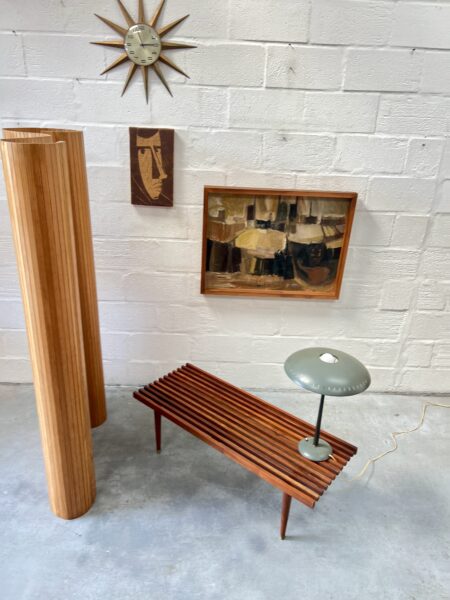 Mid Century George Nelson Style Slatted Bench / Coffee Table