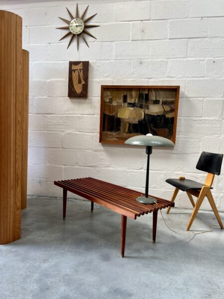 Mid Century George Nelson Style Slatted Bench / Coffee Table