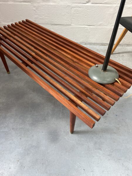 Mid Century George Nelson Style Slatted Bench / Coffee Table