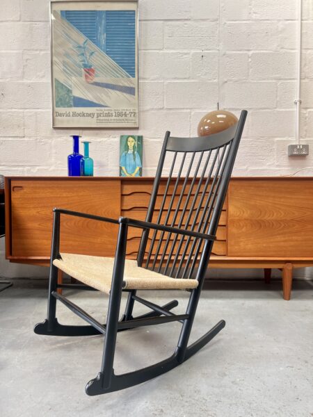 1960s Vintage Rocking Chair "J16" designed by Hans J. Wegner