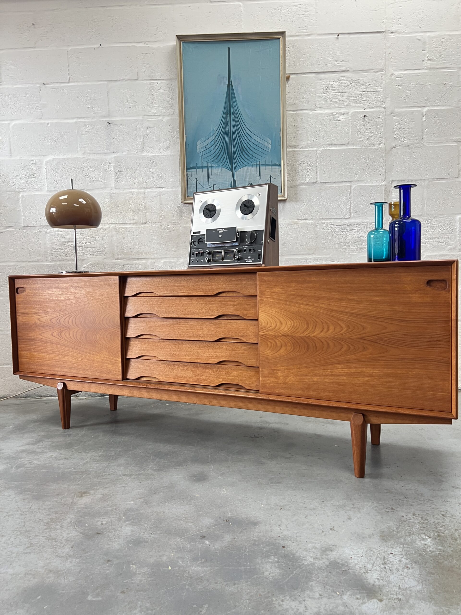 Mid Century Teak Danish Sideboard by Rosengren Hanson