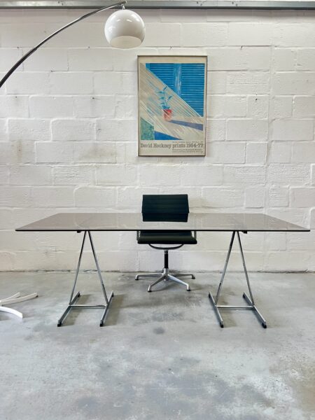 Vintage Lisse Chrome Trestle Desk by Pieff Furniture Uk 