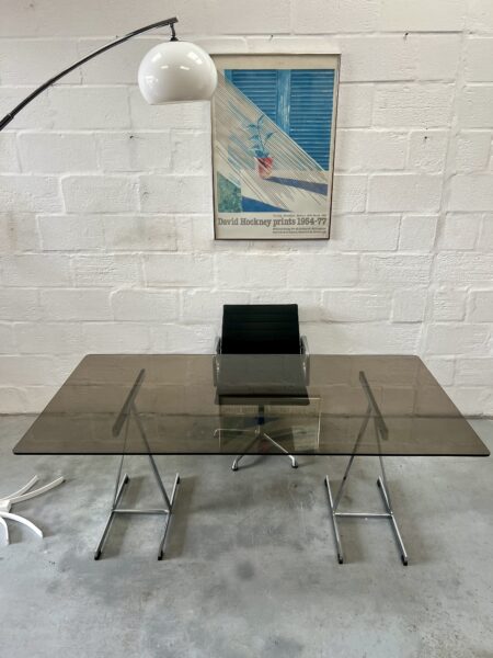 Vintage Lisse Chrome Trestle Desk by Pieff Furniture Uk 