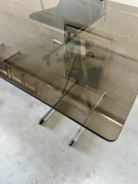 Vintage Lisse Chrome Trestle Desk by Pieff Furniture Uk 