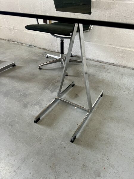 Vintage Lisse Chrome Trestle Desk by Pieff Furniture Uk 