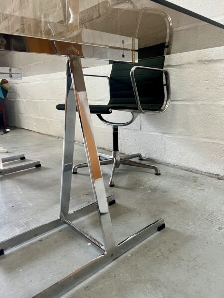 Vintage Lisse Chrome Trestle Desk by Pieff Furniture Uk 