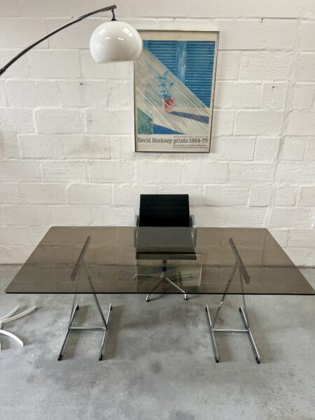 Vintage Lisse Chrome Trestle Desk by Pieff Furniture Uk 