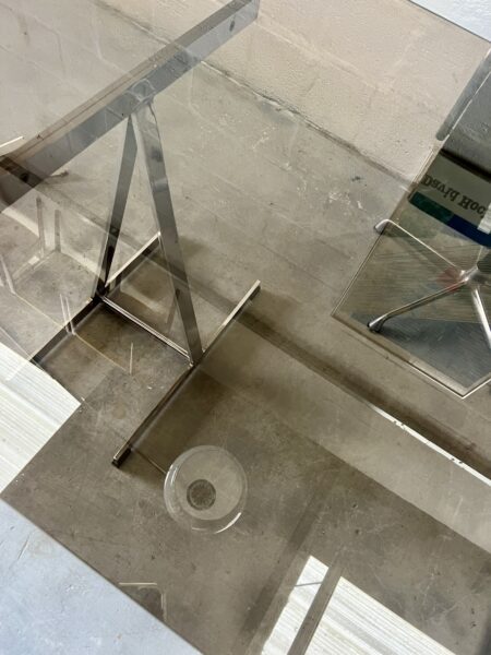Vintage Lisse Chrome Trestle Desk by Pieff Furniture Uk 