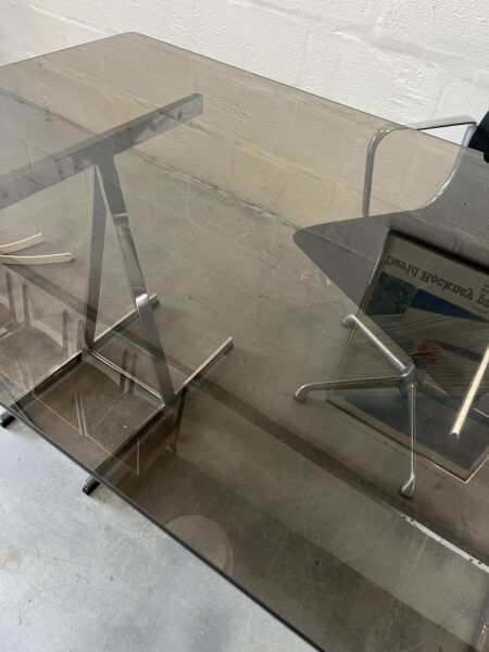 Vintage Lisse Chrome Trestle Desk by Pieff Furniture Uk 