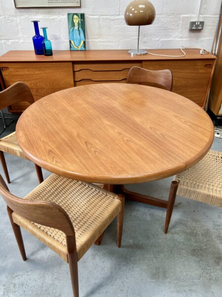 4 x Vintage Danish Arne Hovmann Olsen Dining Chairs 