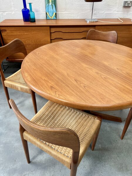 4 x Vintage Danish Arne Hovmann Olsen Dining Chairs 