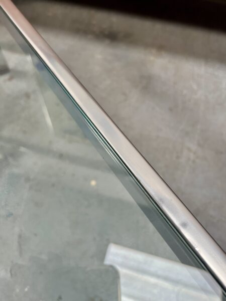 Vintage 1970s Glass and Chrome Rectangular Coffee Table, Pieff