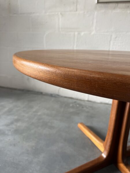 1960s Danish Round Extending Dining Table By Svend Aage Madsen