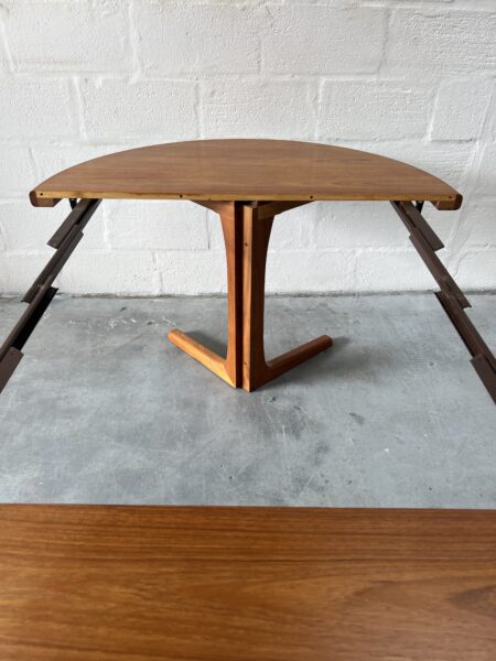1960s Danish Round Extending Dining Table By Svend Aage Madsen