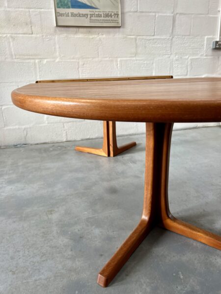 1960s Danish Round Extending Dining Table By Svend Aage Madsen
