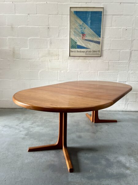 1960s Danish Round Extending Dining Table By Svend Aage Madsen