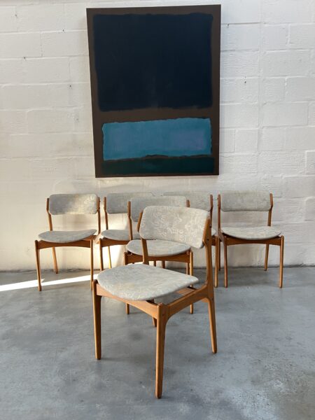 Set of Six Erik Buch Model 49 Danish Dining Chairs For Restoration 