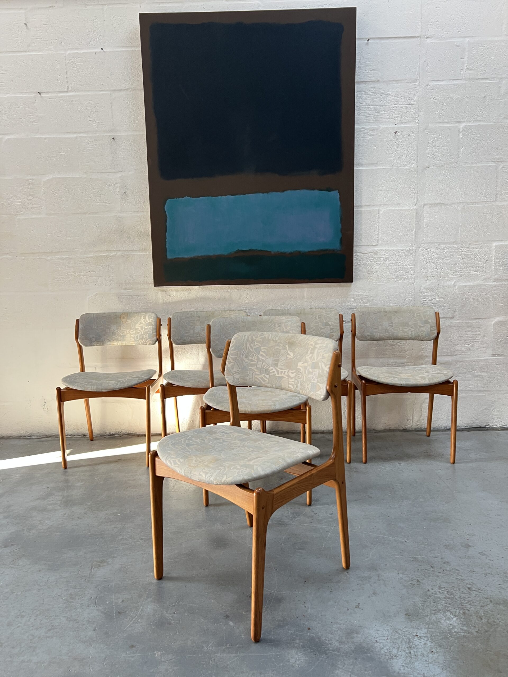 Set of Six Erik Buch Model 49 Danish Dining Chairs For Restoration 