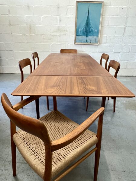 Vintage Set of Six Danish Dining Chairs by Møller: 4 Model 75 & 2 Model 56