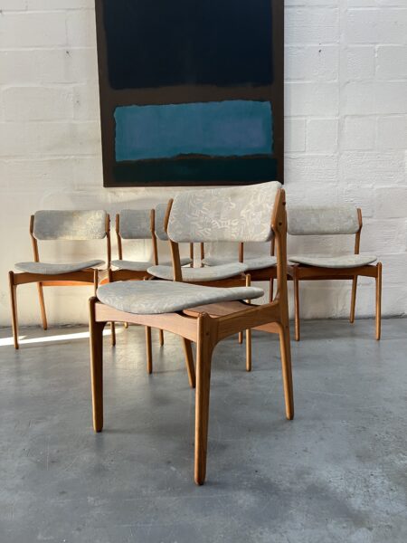 Set of Six Erik Buch Model 49 Danish Dining Chairs For Restoration 