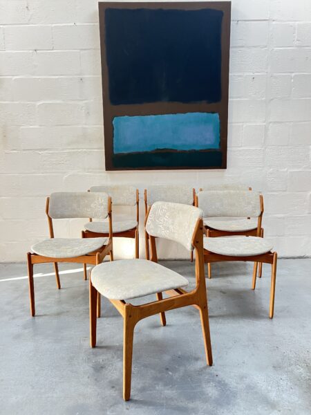 Set of Six Erik Buch Model 49 Danish Dining Chairs For Restoration 