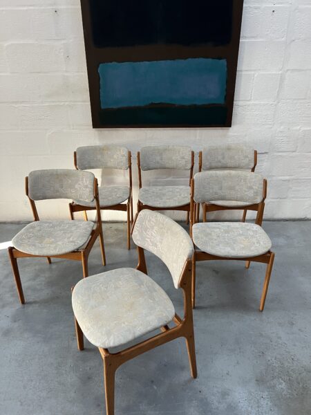 Set of Six Erik Buch Model 49 Danish Dining Chairs For Restoration 
