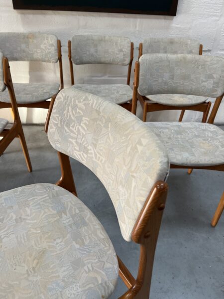 Set of Six Erik Buch Model 49 Danish Dining Chairs For Restoration 