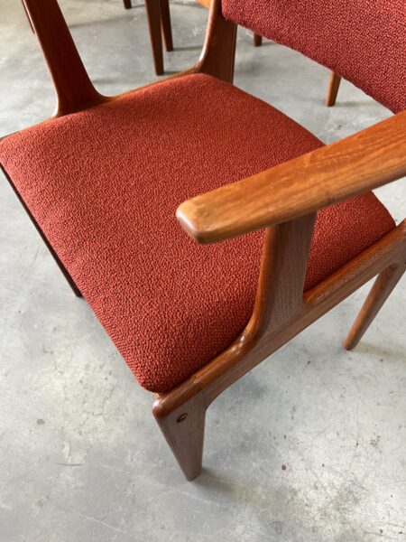 4 x Vintage Danish Johannes Andersen Designed Dining Chairs for Uldum Møbelfabrik  