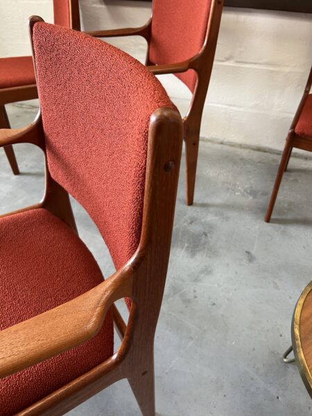 4 x Vintage Danish Johannes Andersen Designed Dining Chairs for Uldum Møbelfabrik  