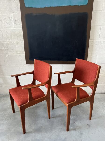 4 x Vintage Danish Johannes Andersen Designed Dining Chairs for Uldum Møbelfabrik  