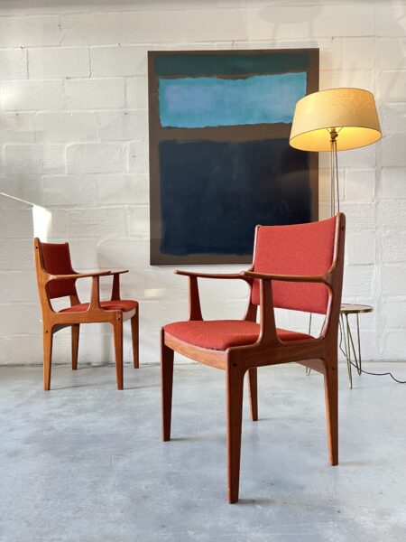 4 x Vintage Danish Johannes Andersen Designed Dining Chairs for Uldum Møbelfabrik  